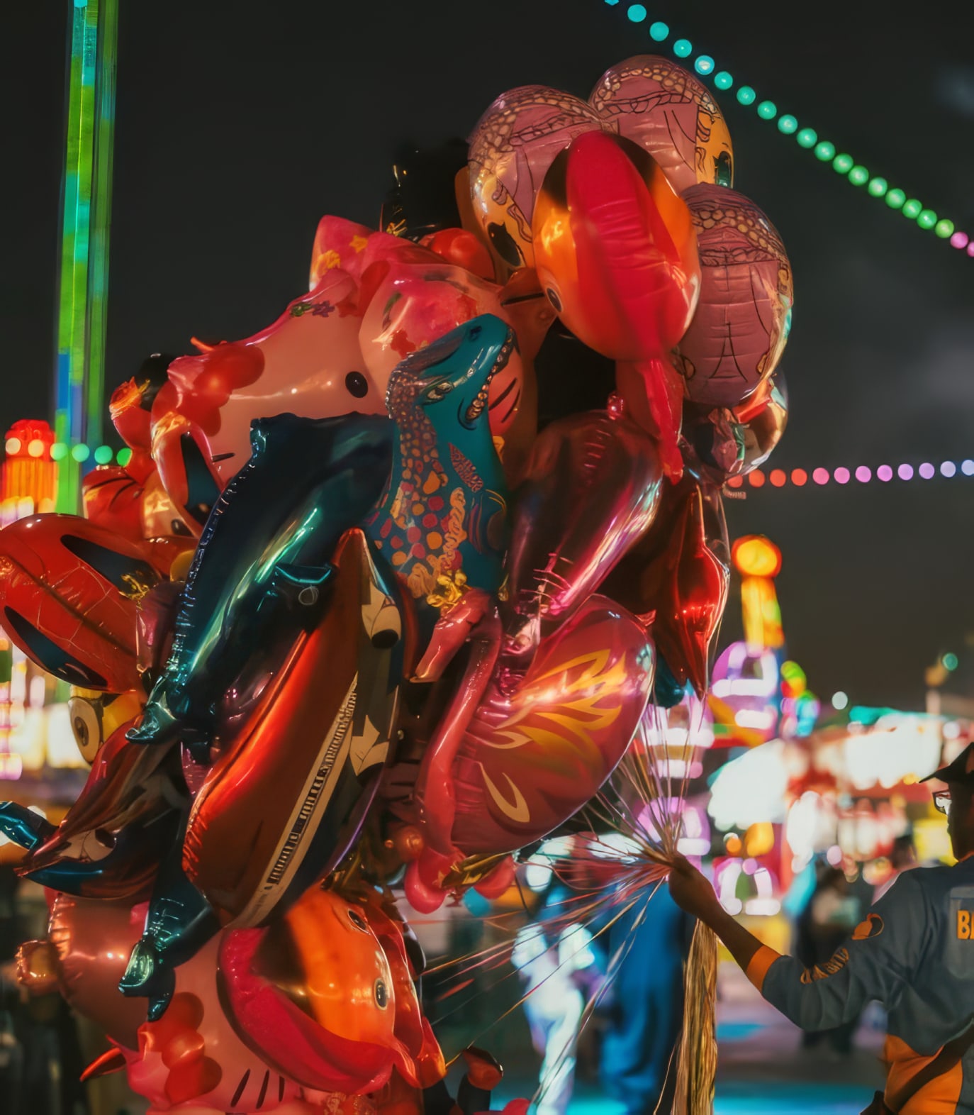Student digital art — a vibrant close-up of festival lights